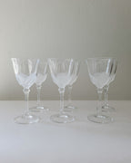 Vintage French Cristal JG Durand Tulip Wine Glasses