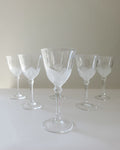 Vintage French Cristal JG Durand Tulip Wine Glasses