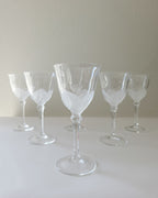 Vintage French Cristal JG Durand Tulip Wine Glasses