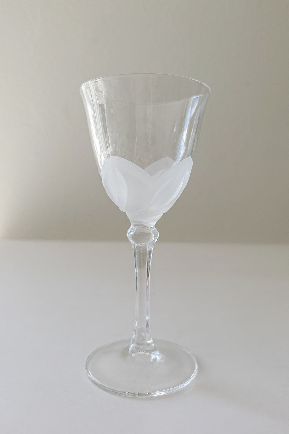Vintage French Cristal JG Durand Tulip Wine Glasses