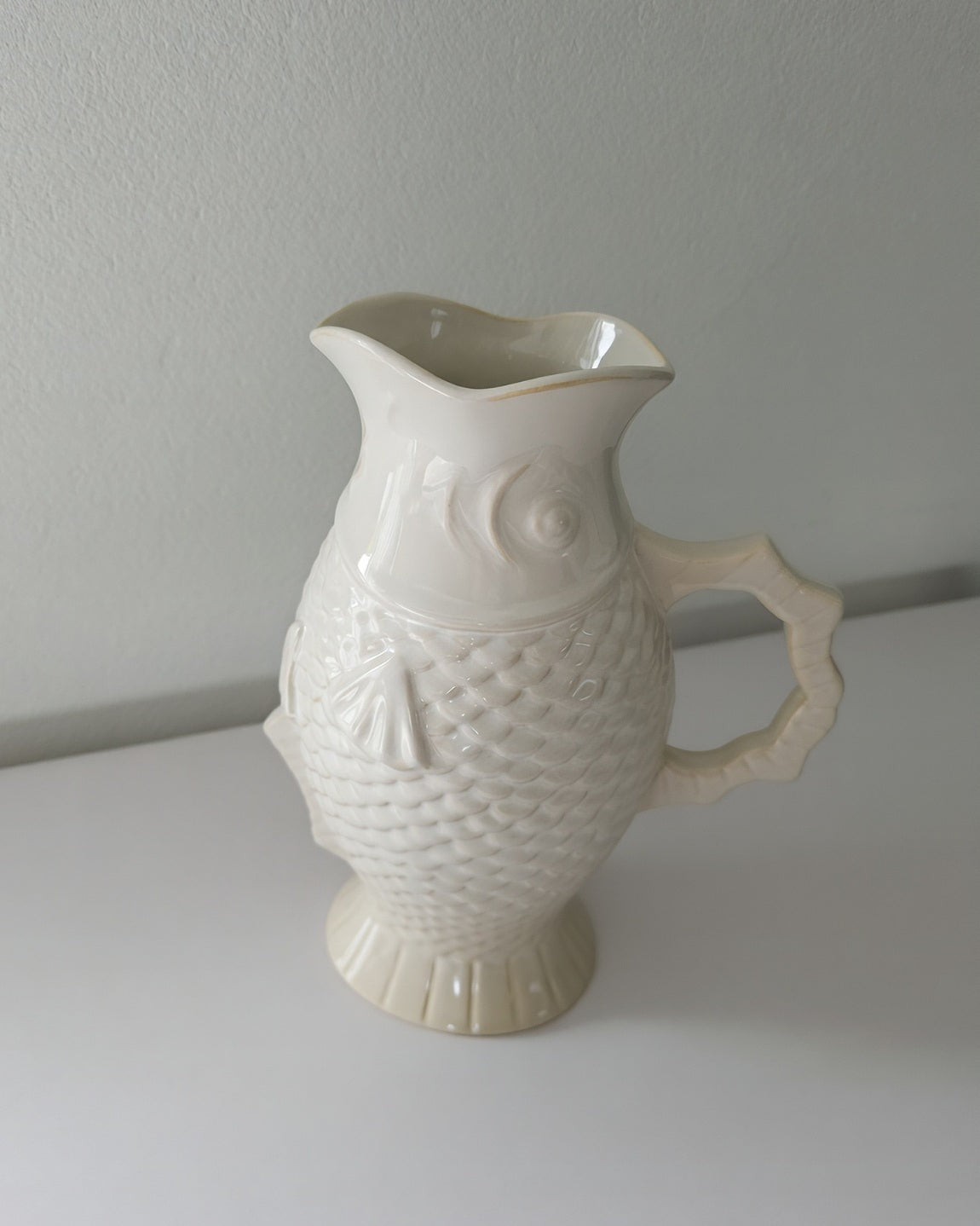 Large Ceramic Fish Vase/Gluggle Jug