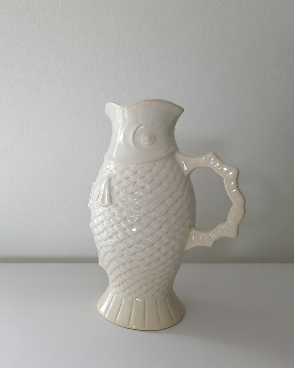 Large Ceramic Fish Vase/Gluggle Jug
