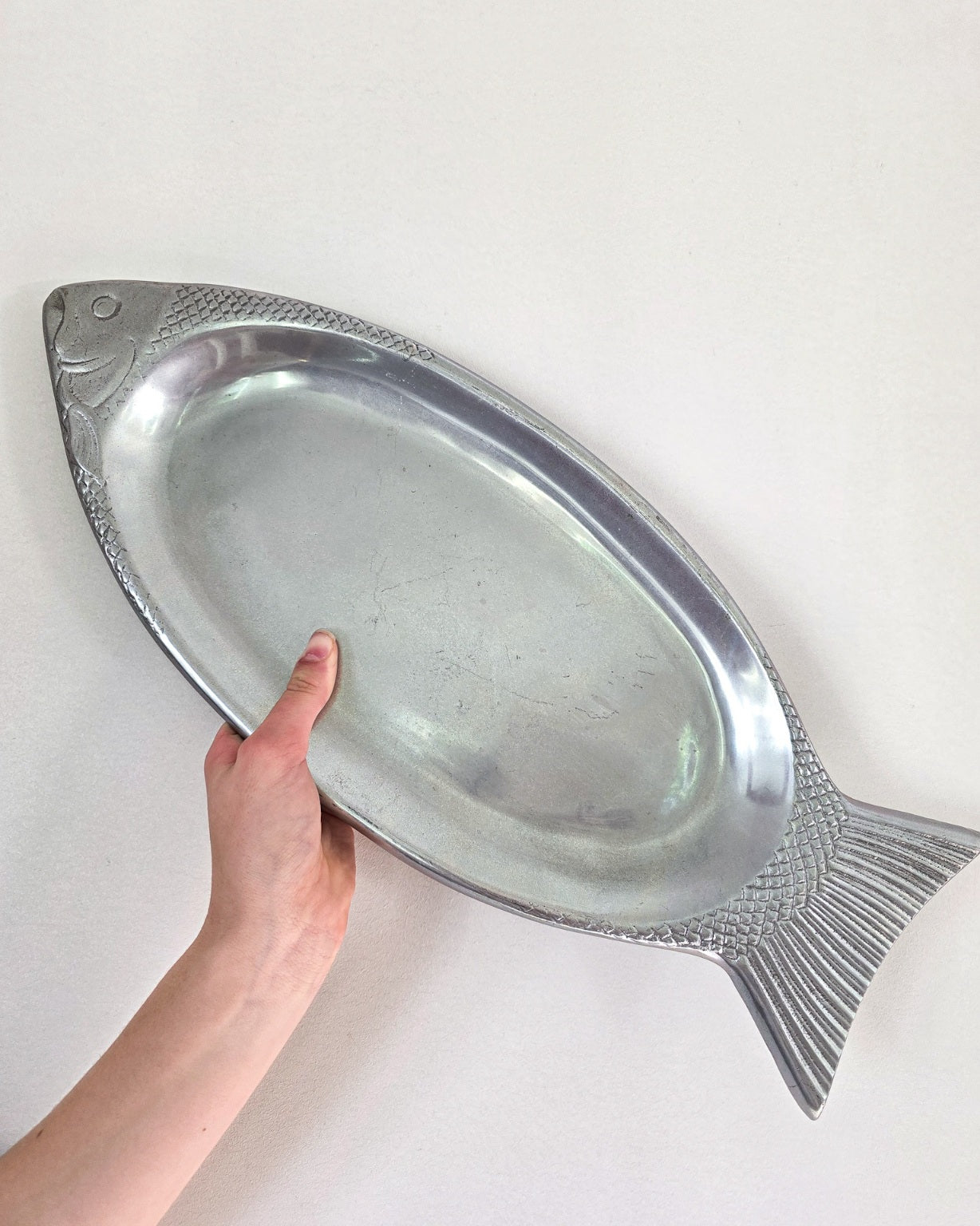 Vintage Cast Aluminium Fish Platter/Tray