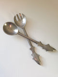 Vintage Cast Aluminium Fish Salad Servers