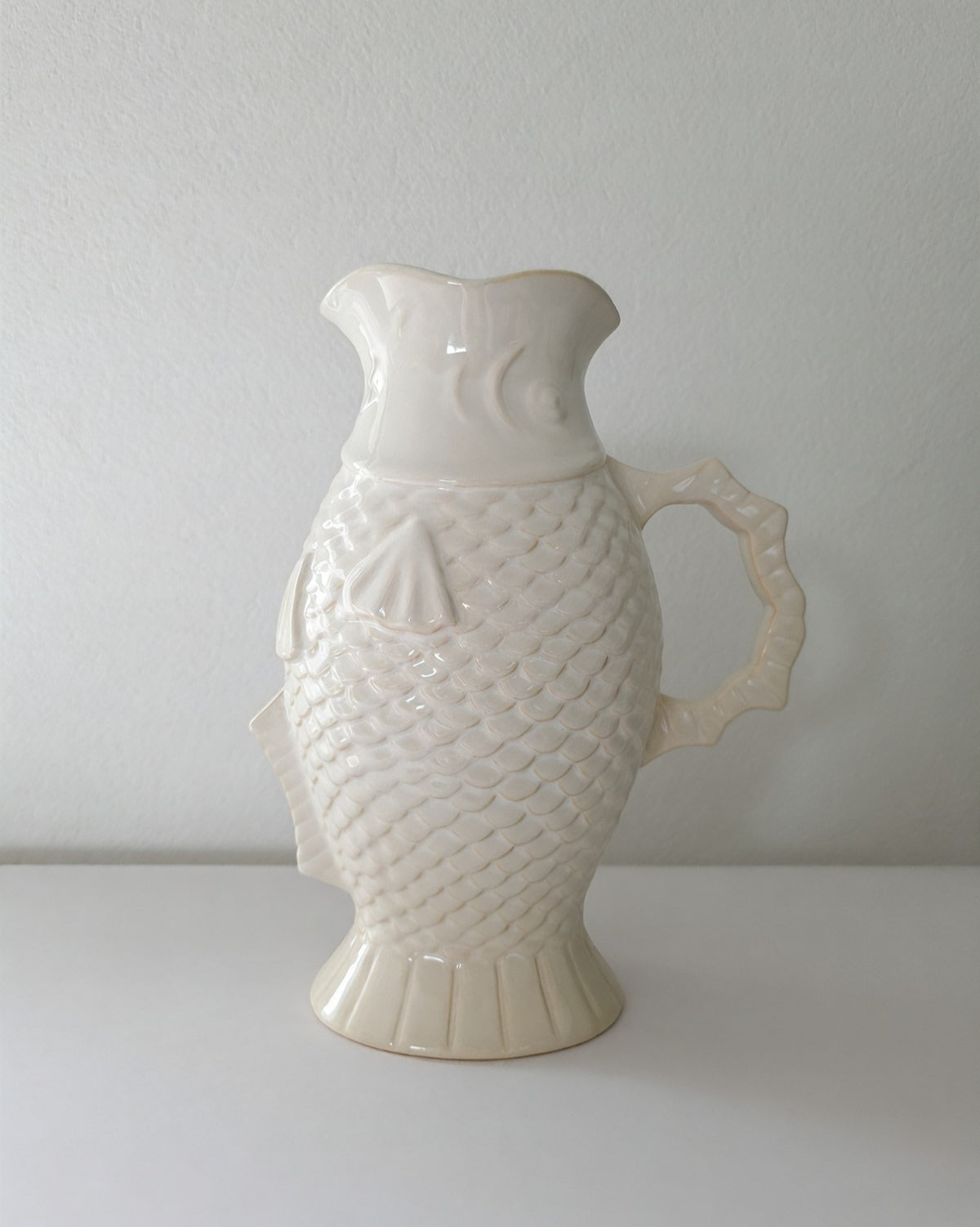 Large Ceramic Fish Vase/Gluggle Jug