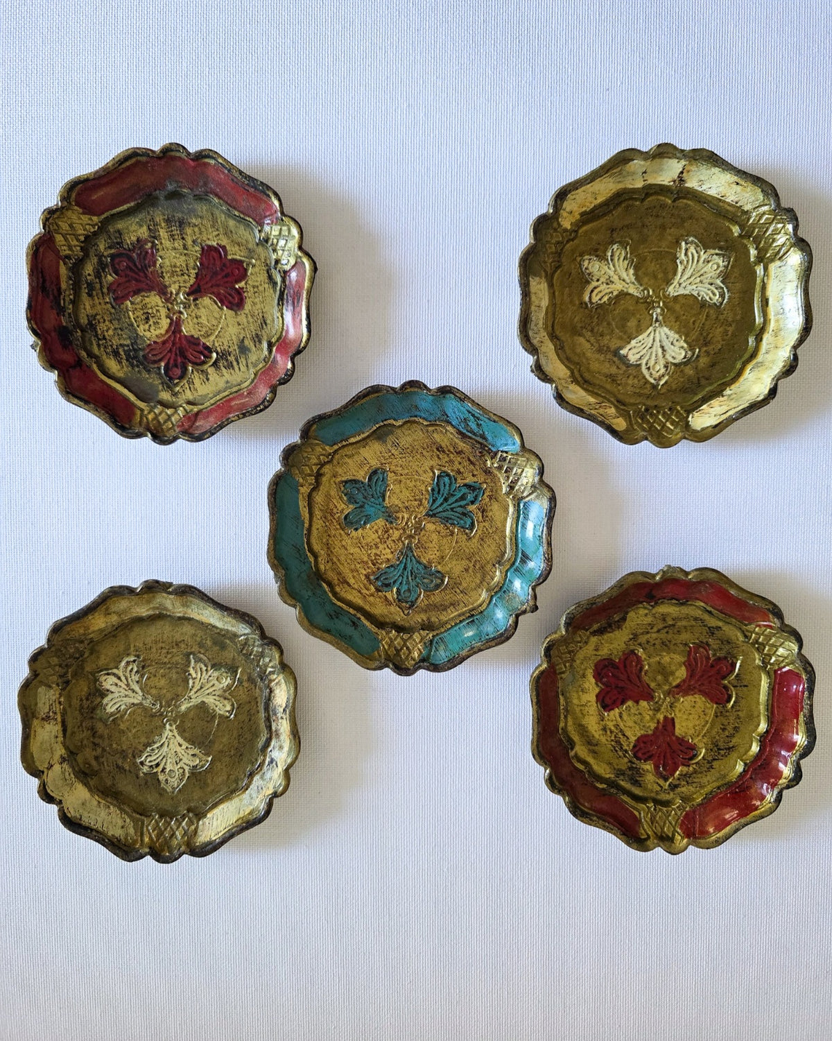 Vintage Italian Florentine Coasters