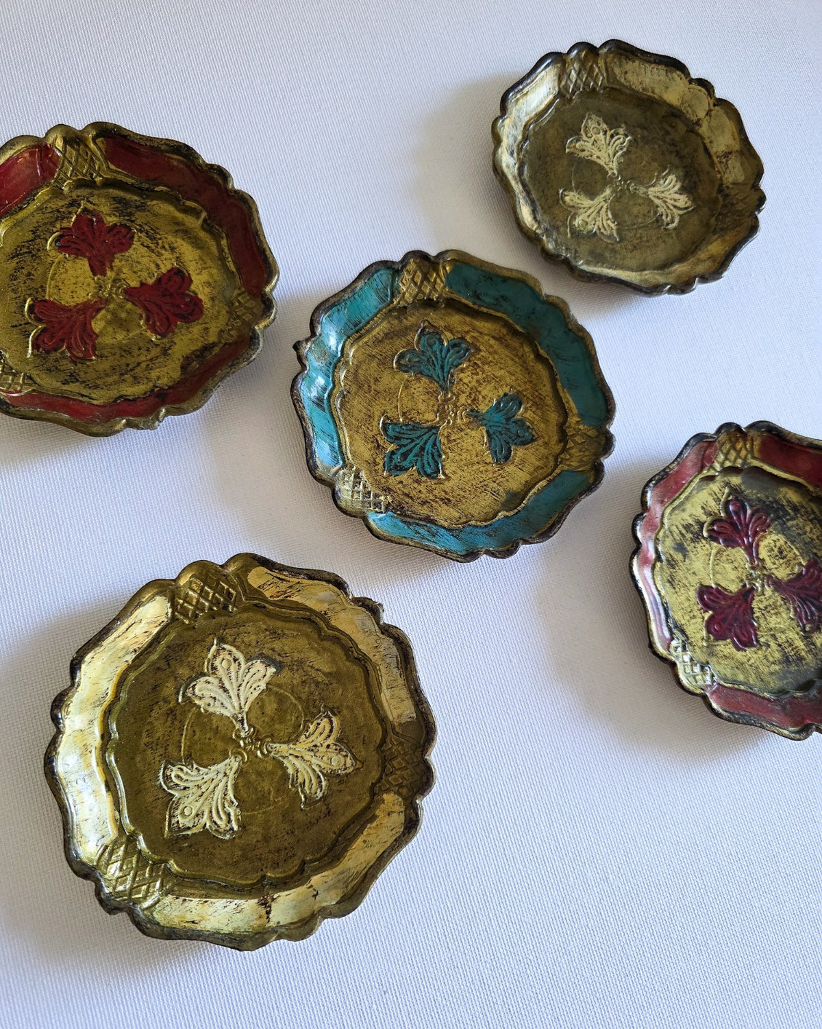 Vintage Italian Florentine Coasters