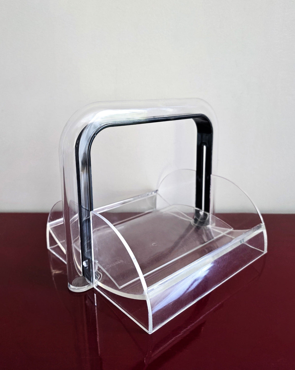 Lucite Napkin Holder by Luigi Massoni for Guzzini, 1980s