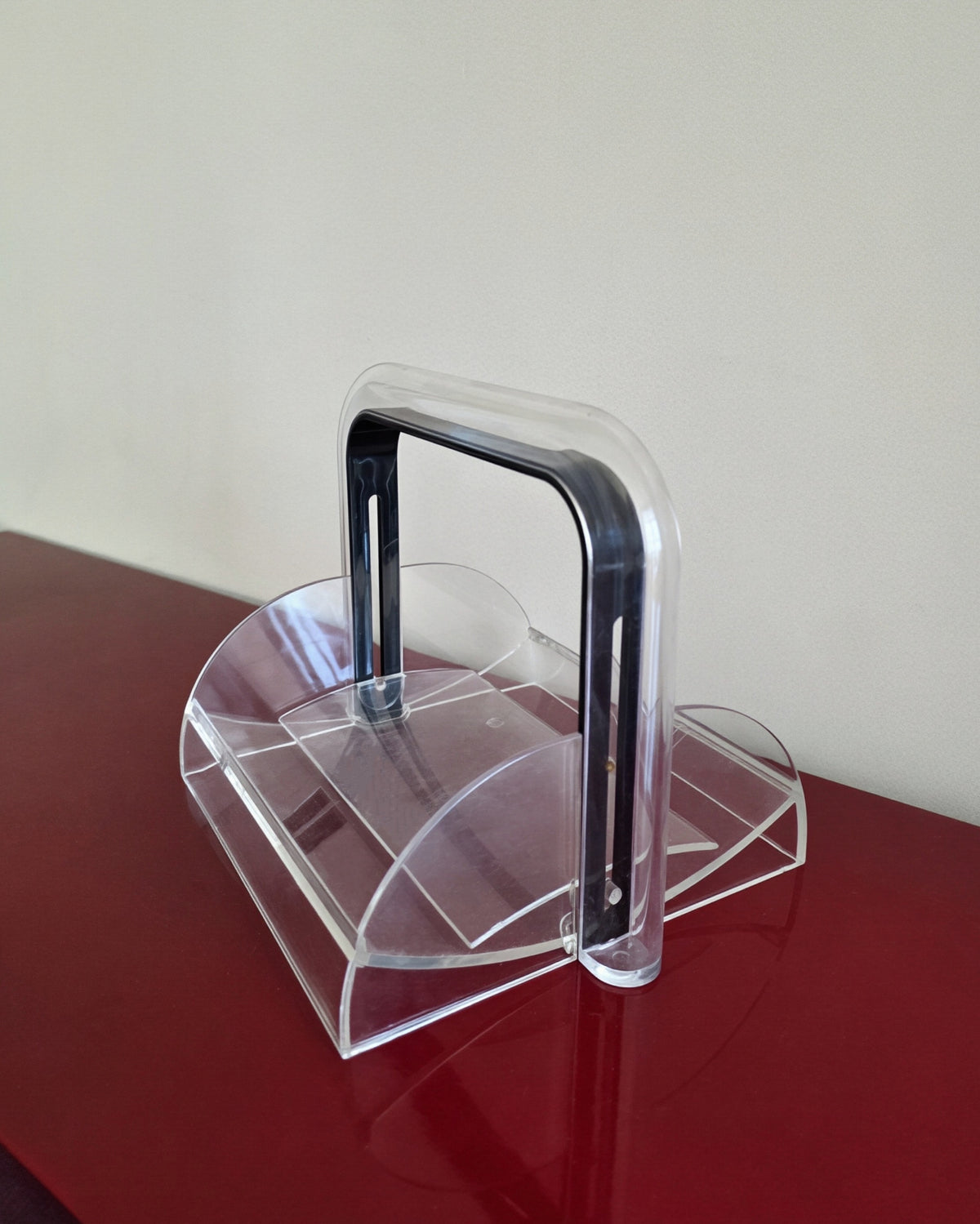 Lucite Napkin Holder by Luigi Massoni for Guzzini, 1980s