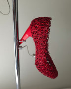 Unique Sculptural Red High Heel Shoe Lamp