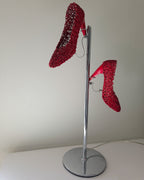 Unique Sculptural Red High Heel Shoe Lamp