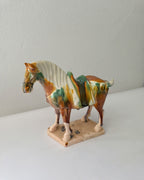 Vintage Ceramic War Horse Sculpture