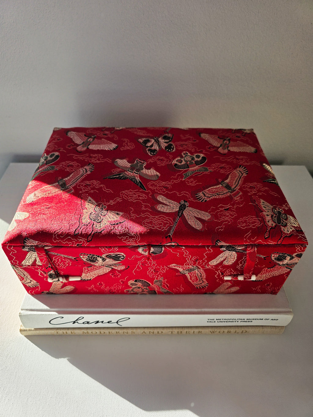 Vintage Chinese Brocade Jewellery Box