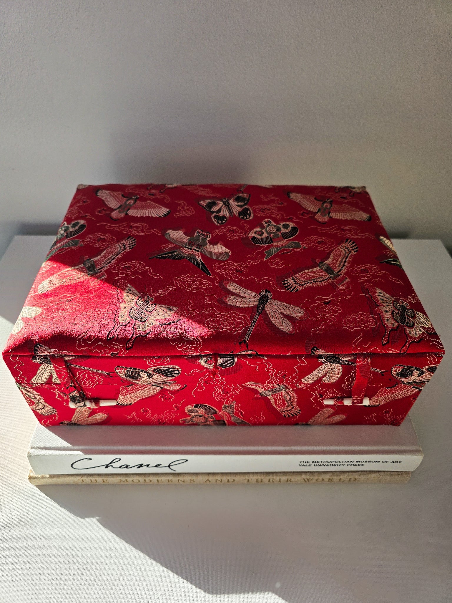Vintage Chinese Brocade Jewellery Box