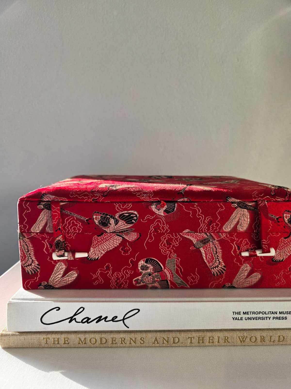 Vintage Chinese Brocade Jewellery Box