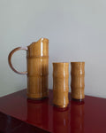 Mid Century Bamboo Tiki Bar Set