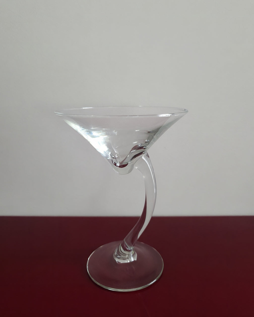 Vintage Curved Stem Martini/Cocktail Glasses