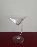 Vintage Curved Stem Martini/Cocktail Glasses