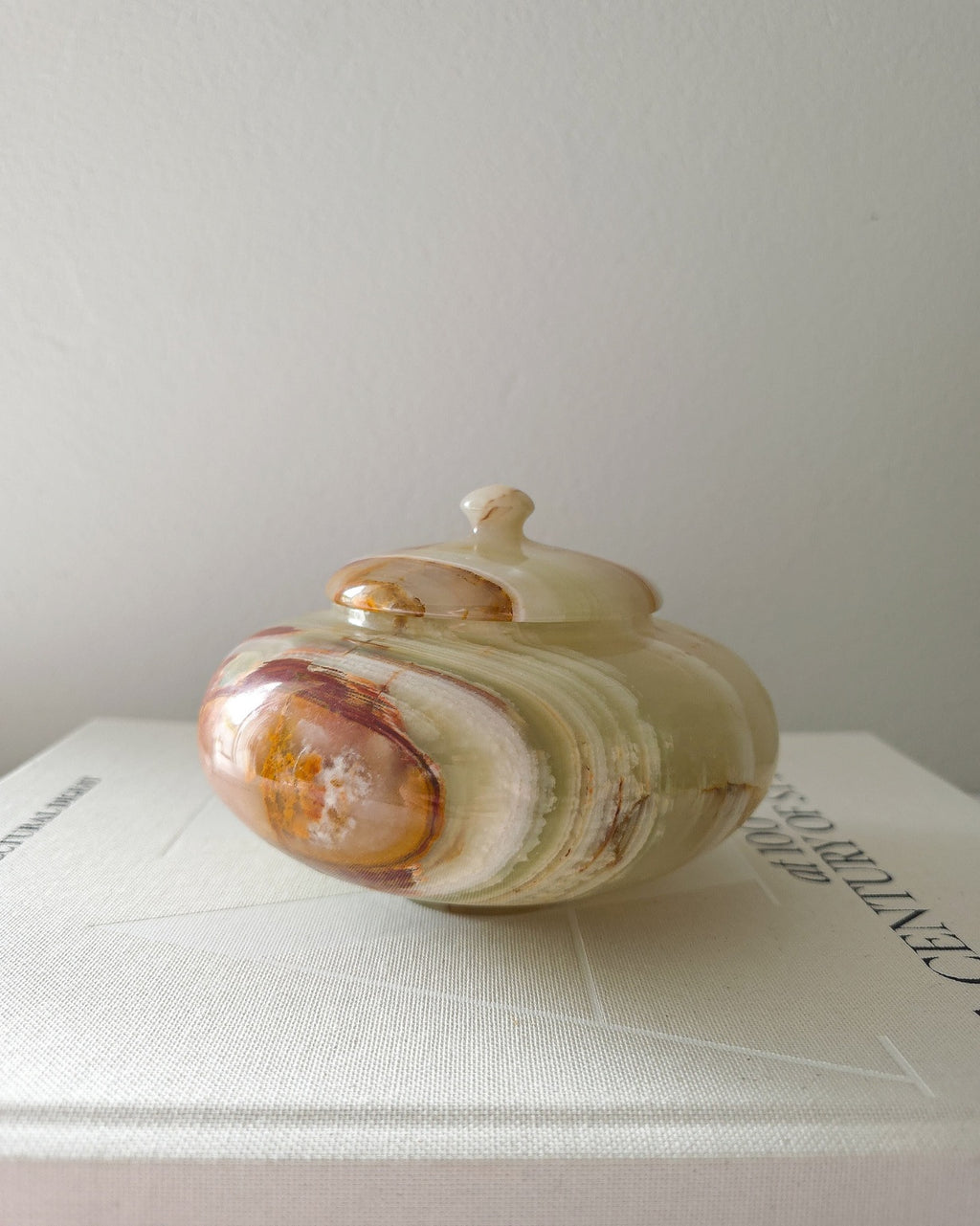 Vintage Onyx Bowl with Lid
