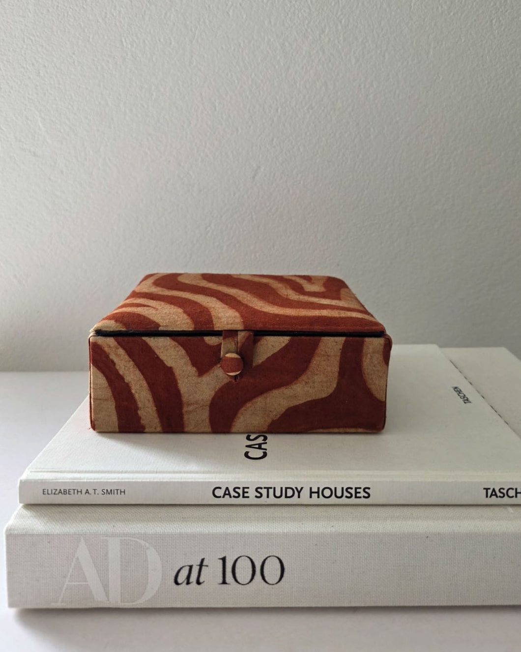 Padded Patterned Fabric Trinket Box