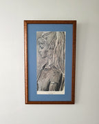 Framed Artwork of vintage print Portrait of Sylvette (1954) by Picasso