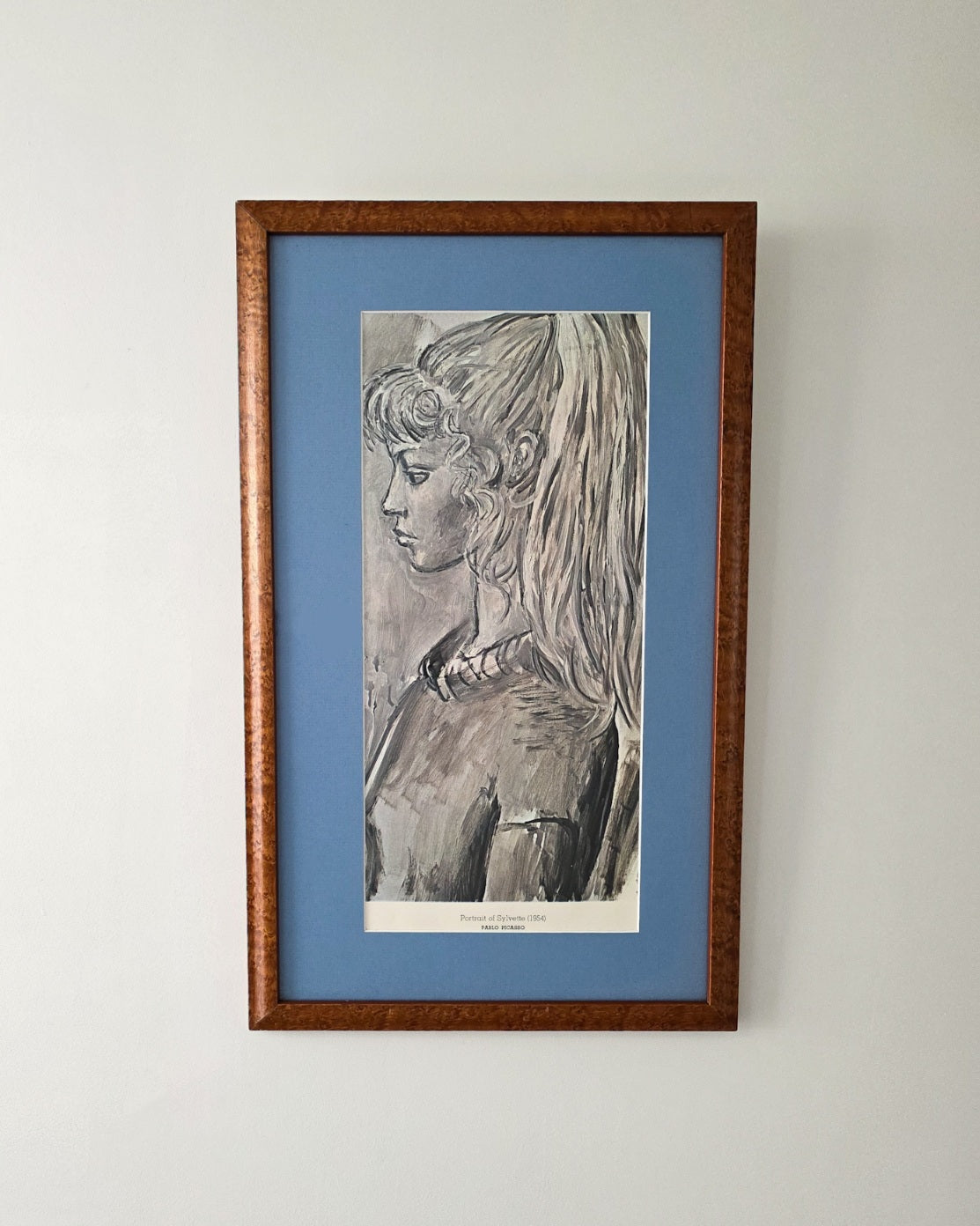 Framed Artwork of vintage print Portrait of Sylvette (1954) by Picasso