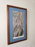 Framed Artwork of vintage print Portrait of Sylvette (1954) by Picasso