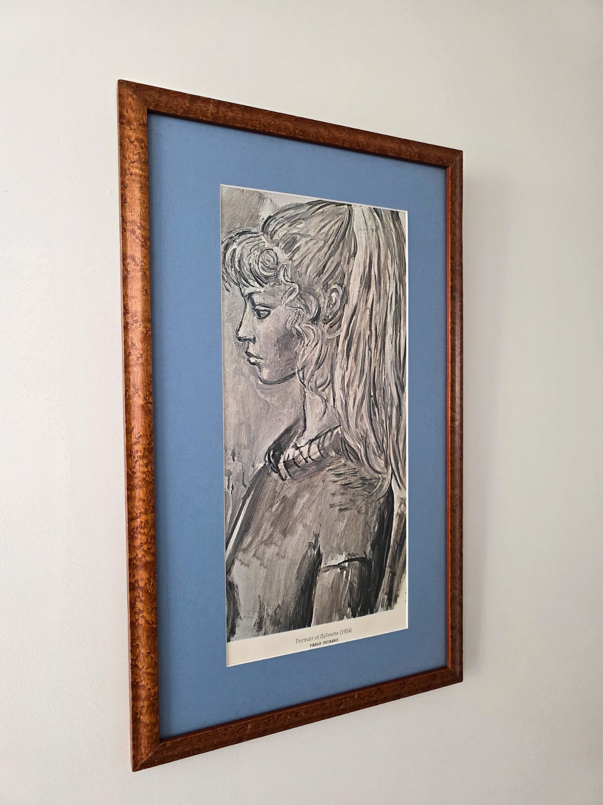 Framed Artwork of vintage print Portrait of Sylvette (1954) by Picasso