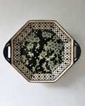 Royal Doulton Prunus Pattern Octagonal Handled Ceramic Tray/Bowl