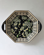 Royal Doulton Prunus Pattern Octagonal Handled Ceramic Tray/Bowl