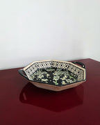 Royal Doulton Prunus Pattern Octagonal Handled Ceramic Tray/Bowl