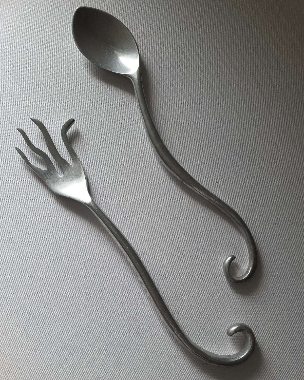 Unique Hand Forged Salad Servers