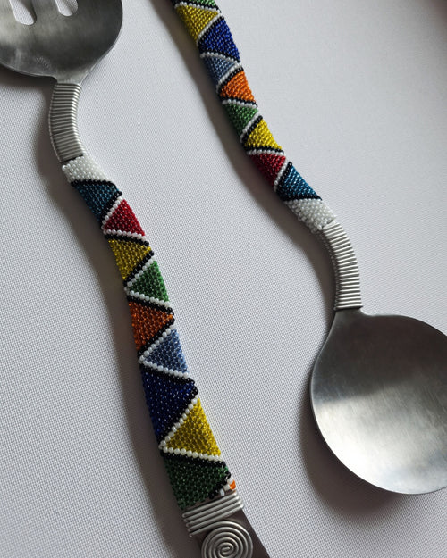 Beaded Wavy Salad Servers