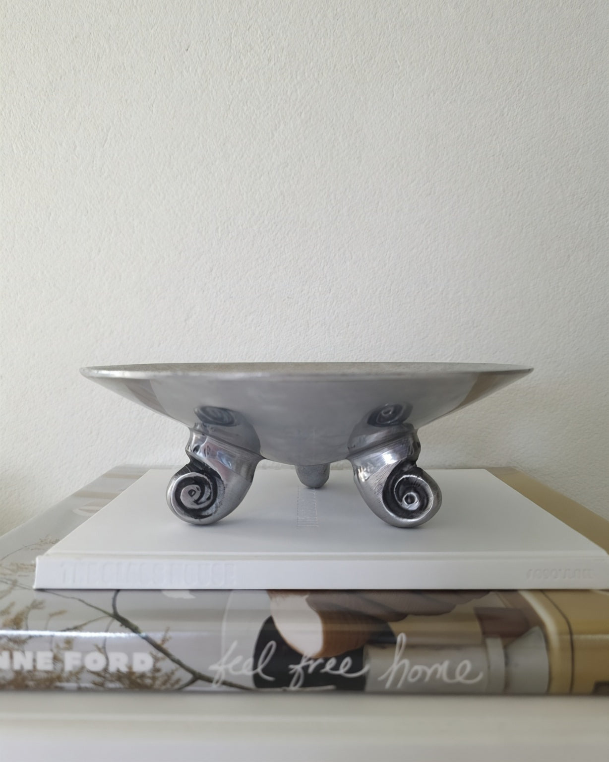 1990s Cast Aluminium Spiral Footed Bowl
