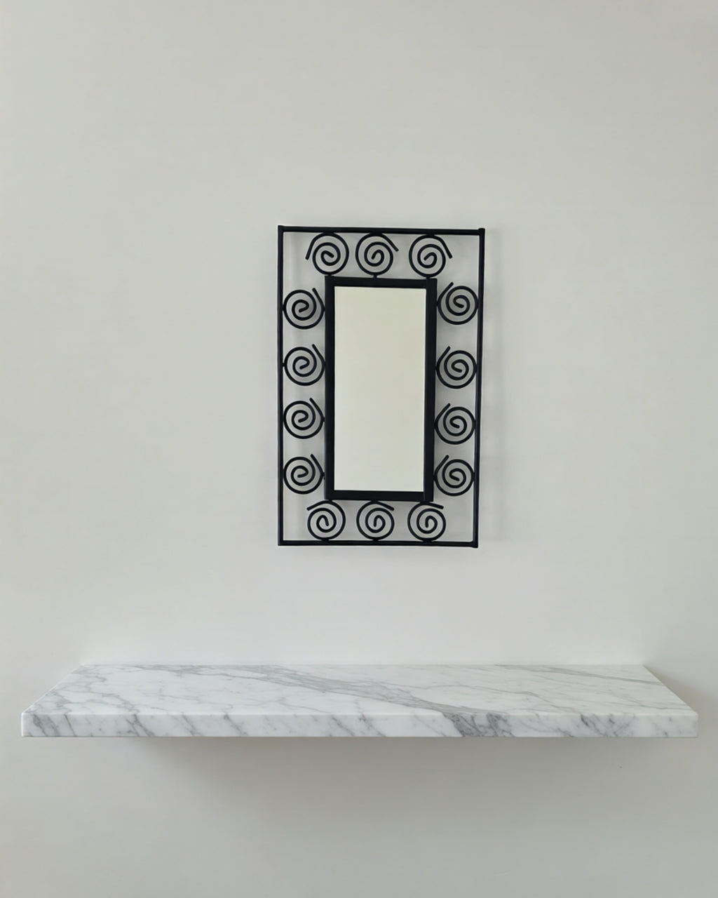 Vintage Scroll Frame Mirror
