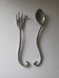 Unique Hand Forged Salad Servers