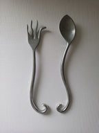 Unique Hand Forged Salad Servers