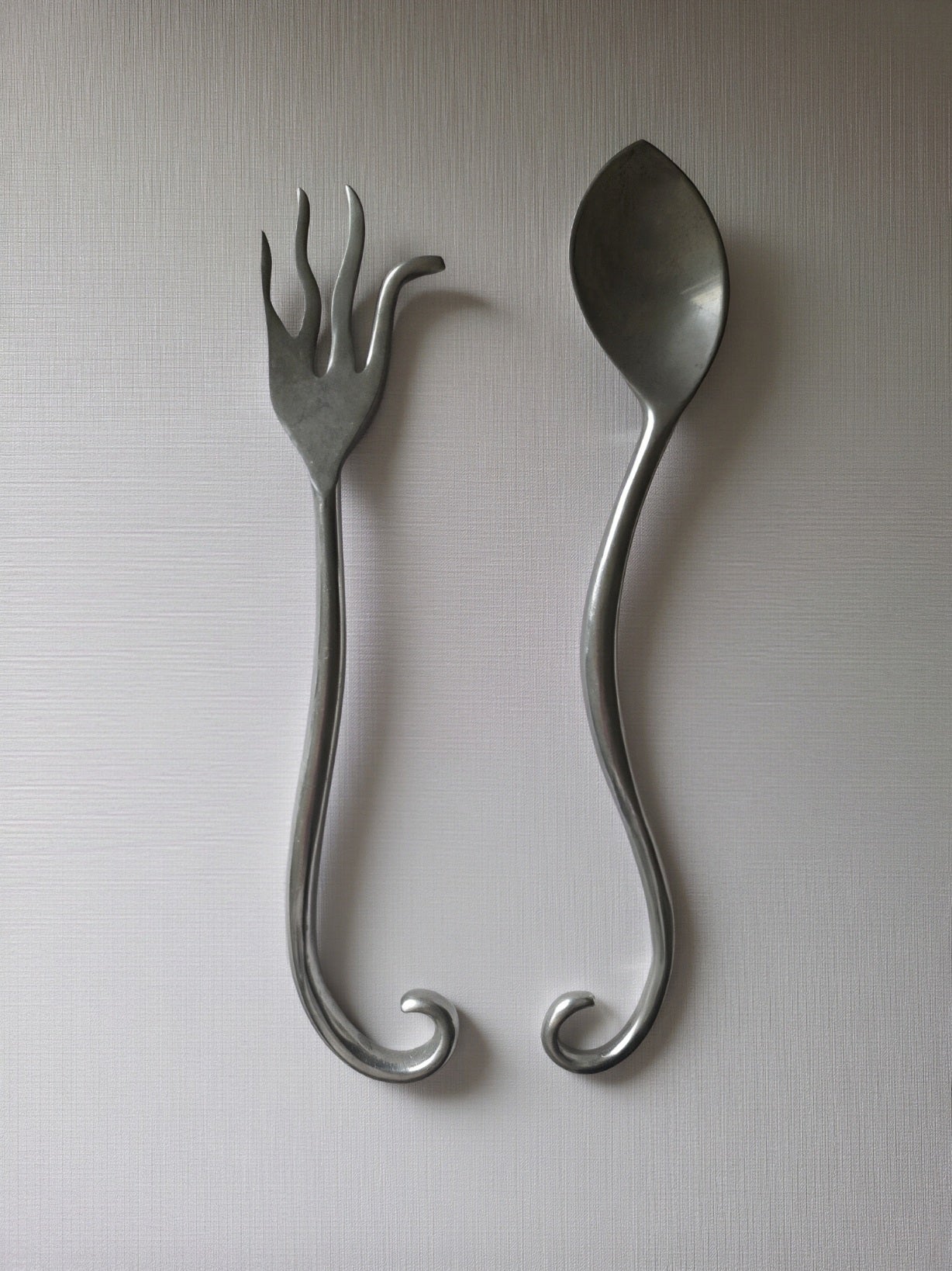 Unique Hand Forged Salad Servers
