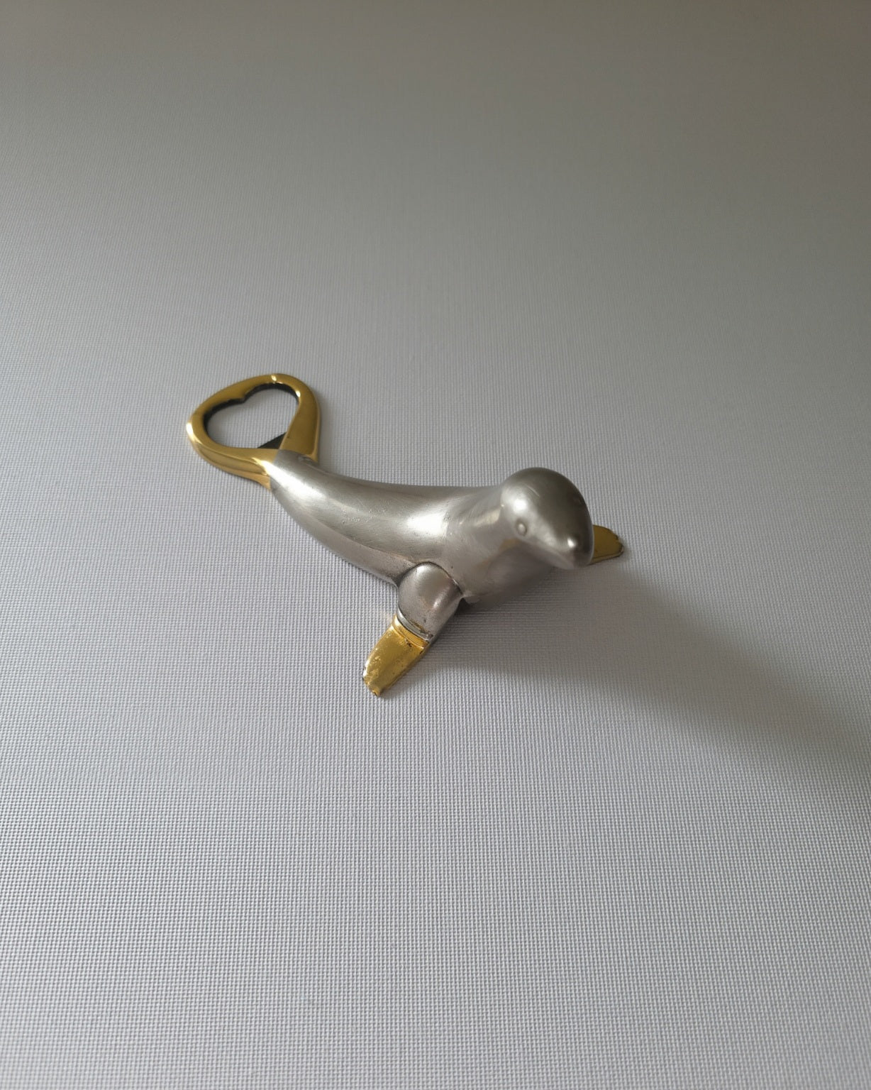 Vintage Silver Plated & Brass Seal Bottle Opener