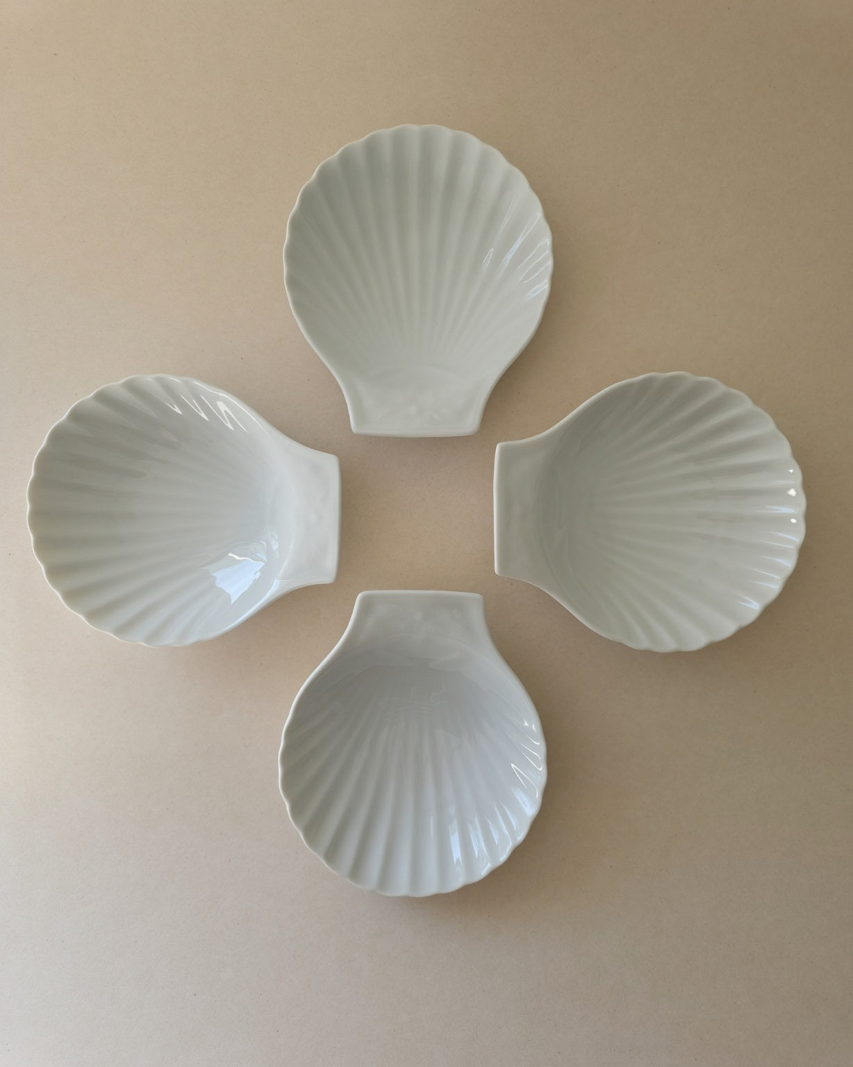 Vintage French Porcelain Appetizer Shell Dishes