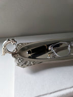 Vintage silver plated tray with chimera handles