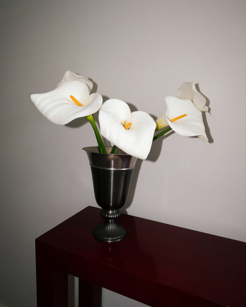 Vintage Metal Pedestal Vase