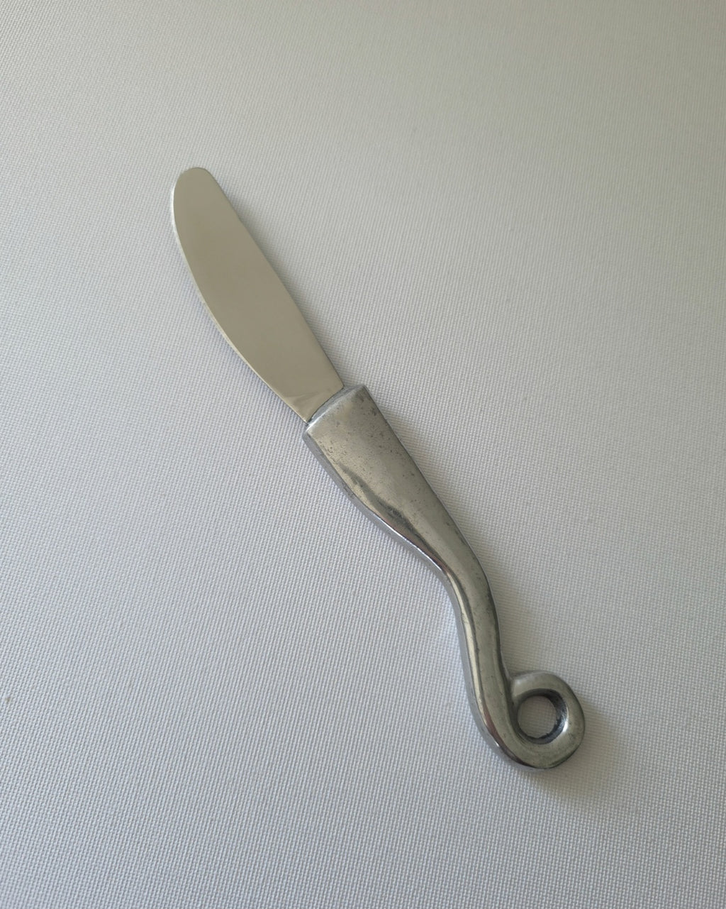 Vintage Sculptural Spiral Cheese Knife