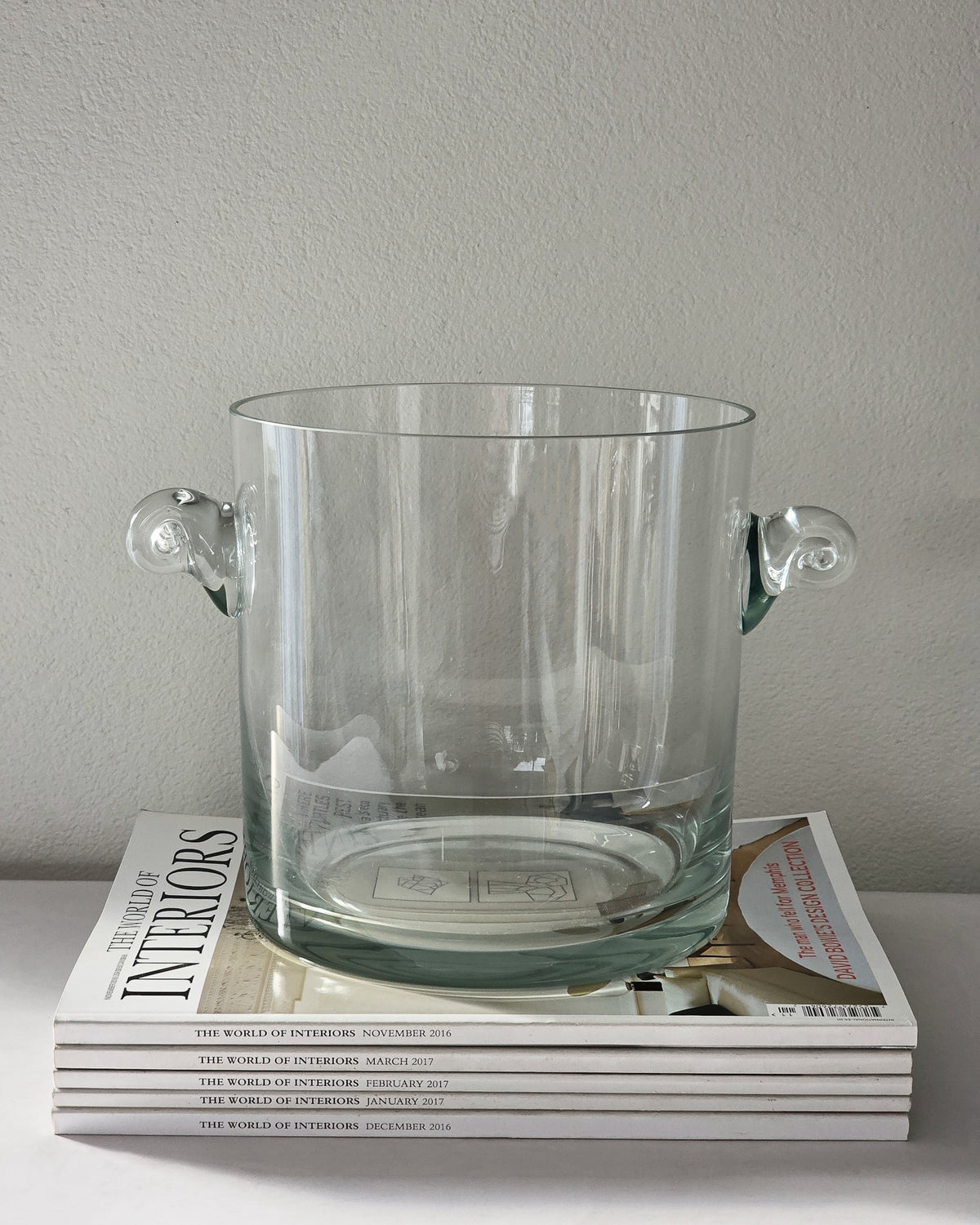 Tiffany & Co Crystal Glass Champagne Ice Bucket 1980s