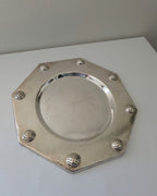 Vintage Octagonal Silver Plated Tray by Valenti Spain