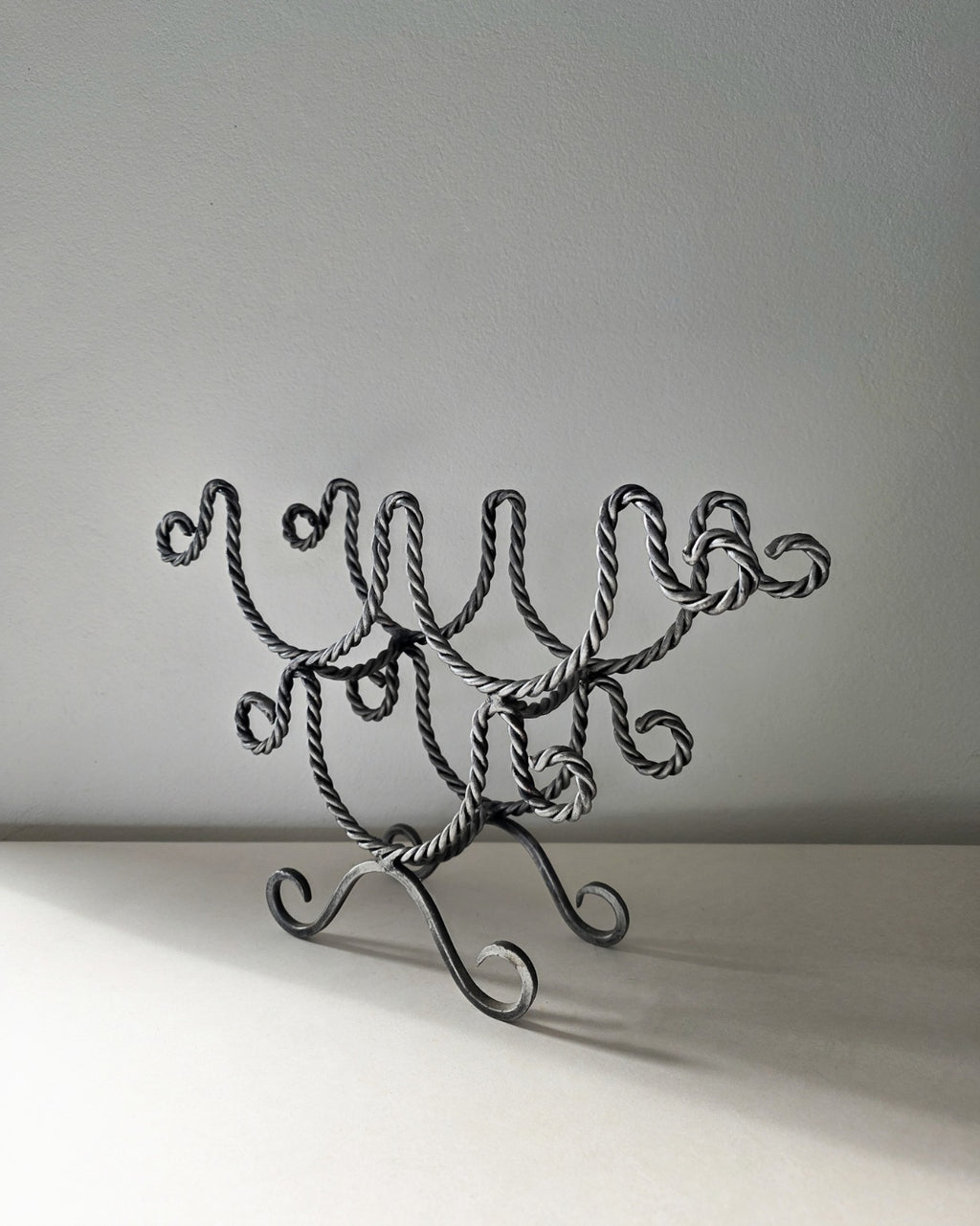 Vintage Twisted Metal Wine Holder