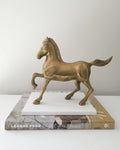 Large Vintage Brass Horse Sculpture