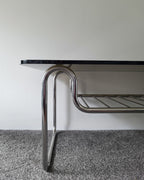 1970s Chrome & Smokey Glass Top Coffee Table