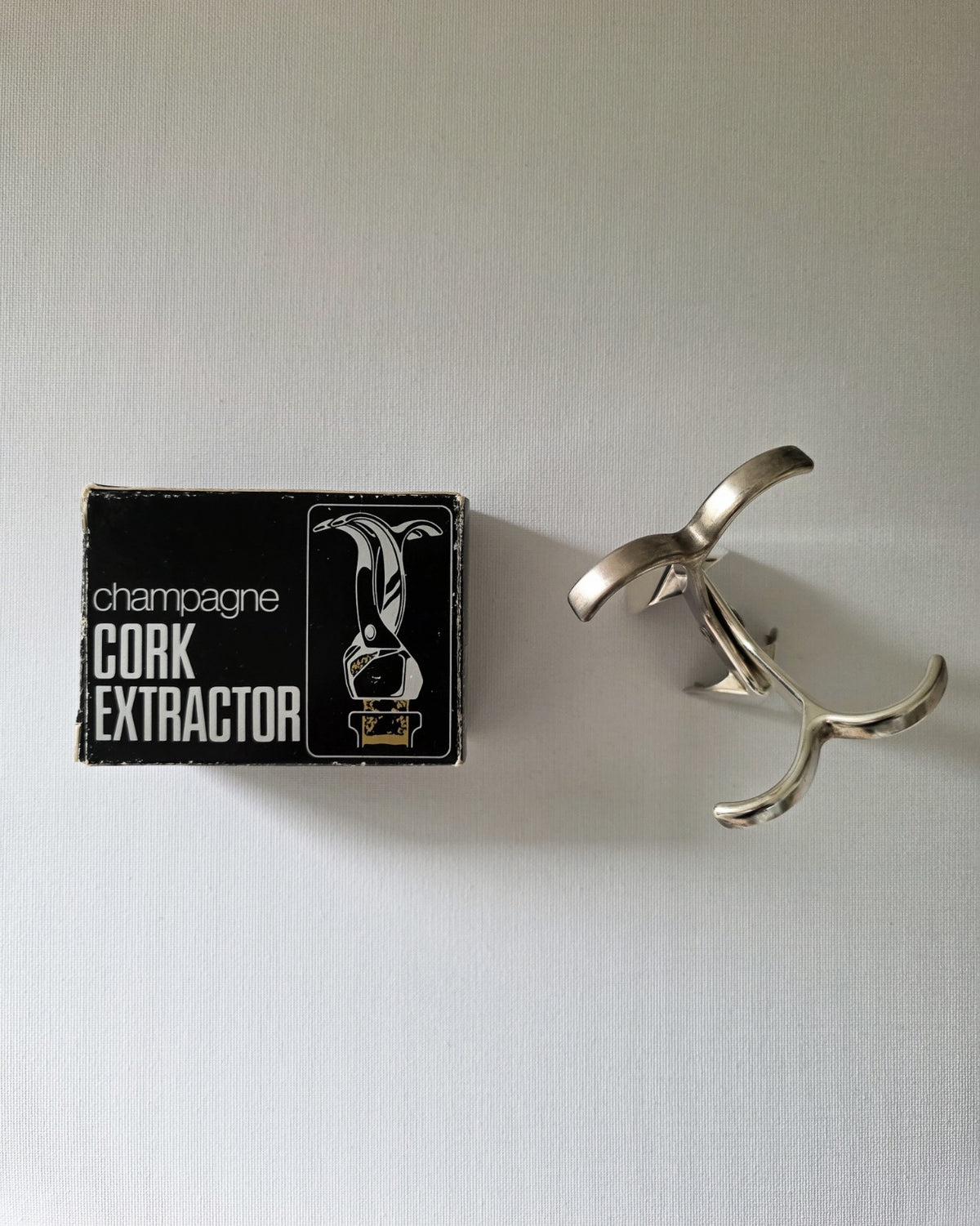 1970s Silver Plated Strachan Champagne Cork Extractor