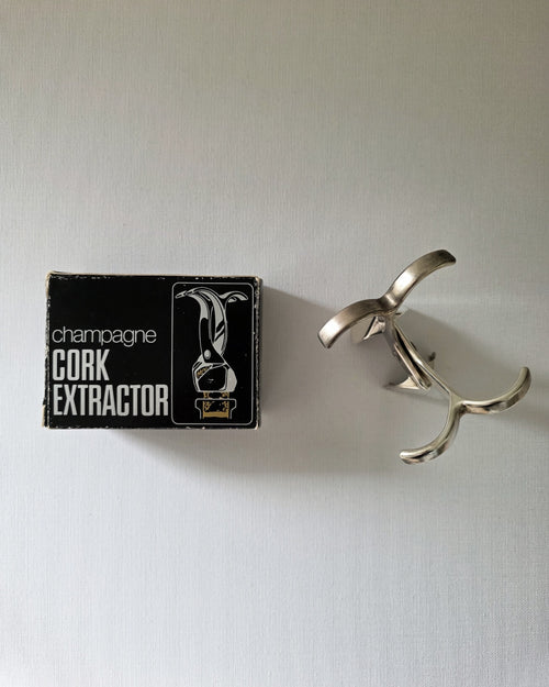 1970s Silver Plated Strachan Champagne Cork Extractor